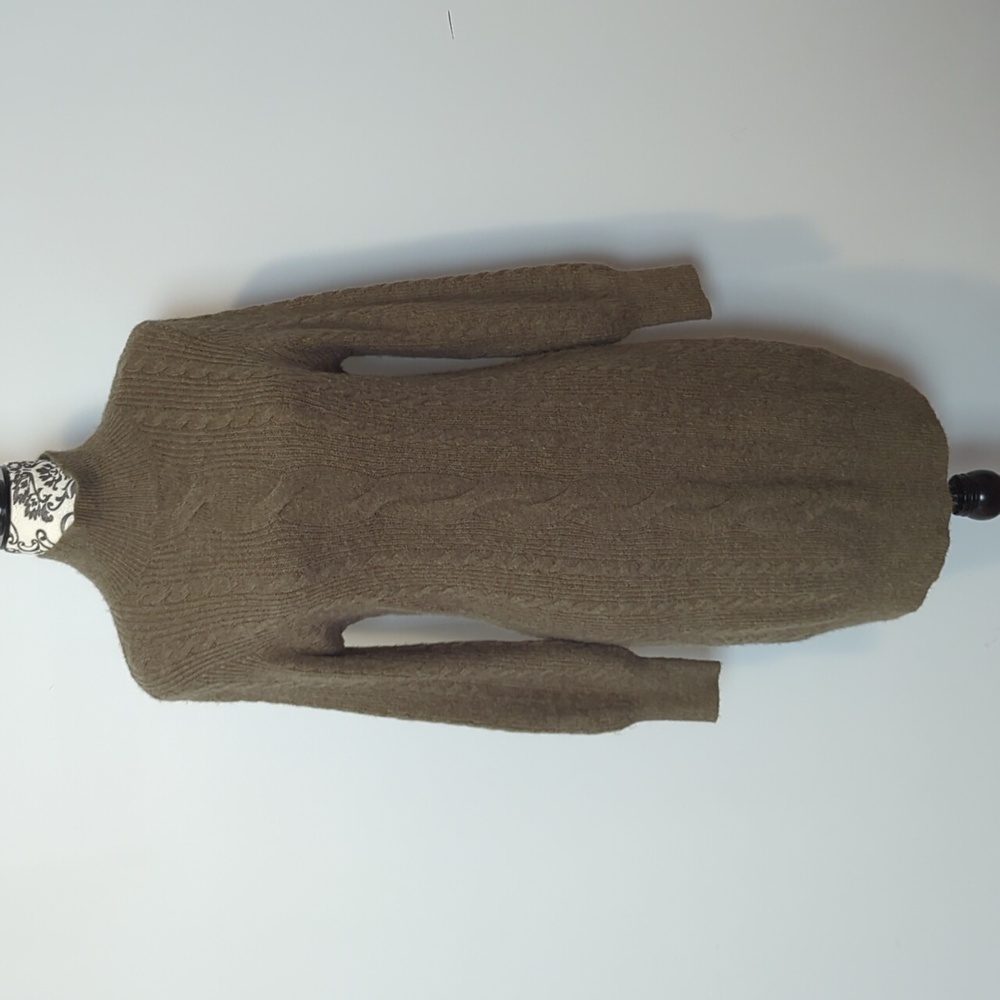 Jessica Simpson Khaki Knit Long Sleeve Dress